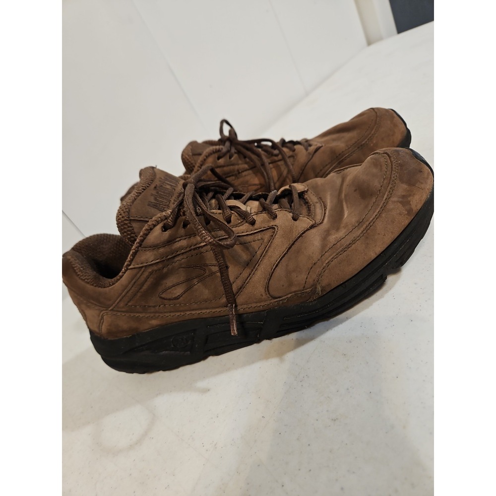 Brooks Addiction Walker Shoes Mens 11D Athletic Brown Nubuck Leather Shoes(S235